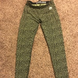 Nike Custom Leggings - bright green and black